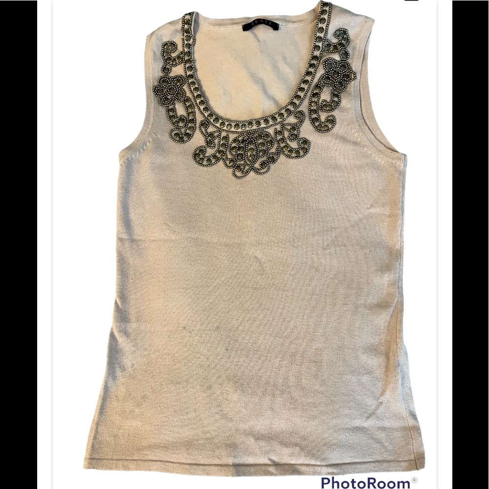 Cyrus embellished knit tank